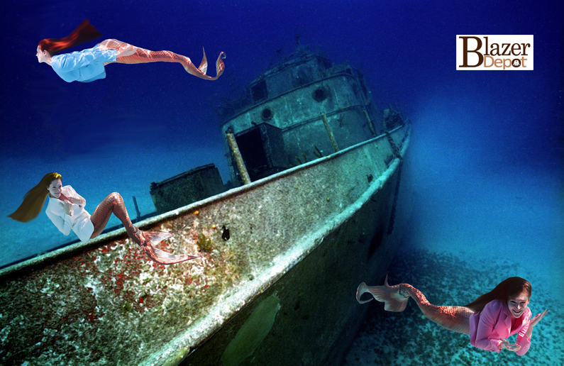 mermaids in shipwreck 